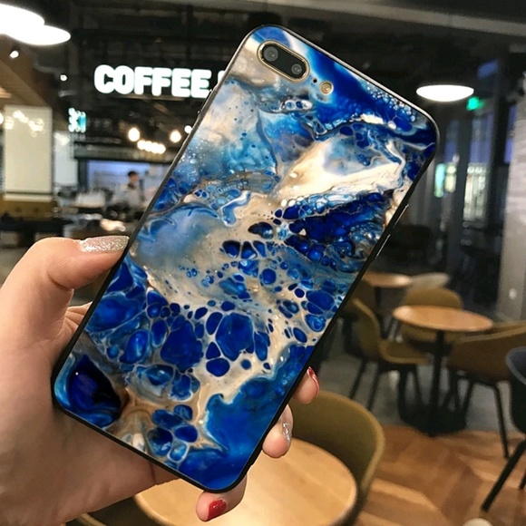 Lana Bean Jewels Accessories - Blue marble iPhone case